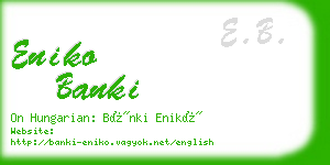 eniko banki business card
